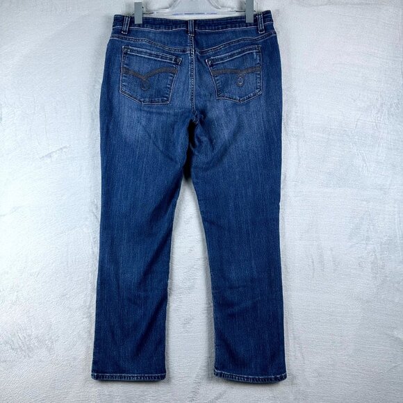 Riders by Lee Women's Straight Leg Jeans Denim 1SMTCW6 Blue Size 14 Petites - Picture 2 of 10